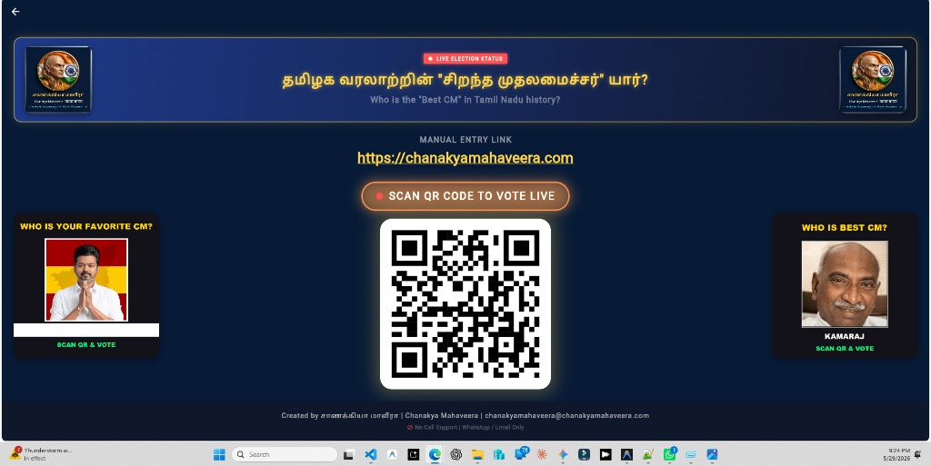 Scan QR Code to Vote Live